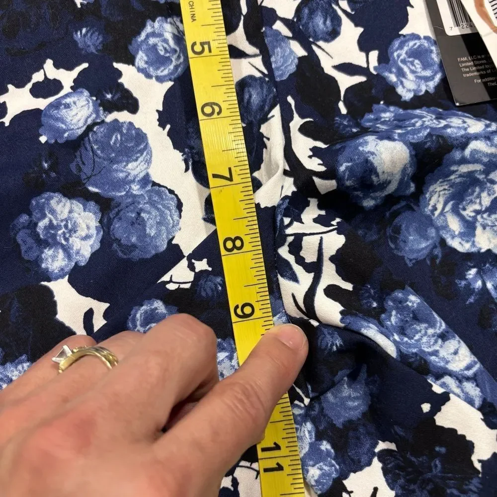 The Limited | Women’s Indigo Navy Floral Tailored Fit Casual Shorts Size 4
